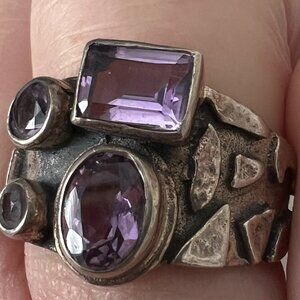 Lavender and Sterling Ring